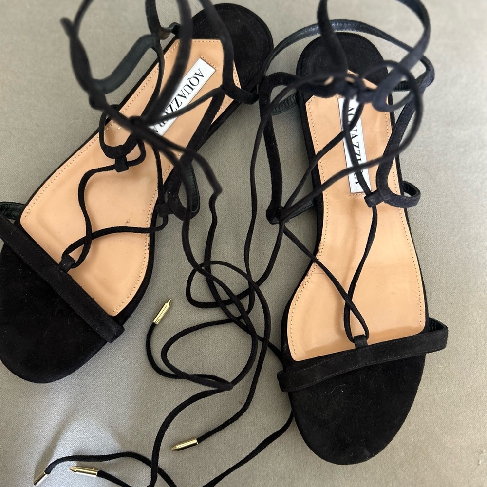 AQUAZZURA ALIYA SUEDE SANDAL